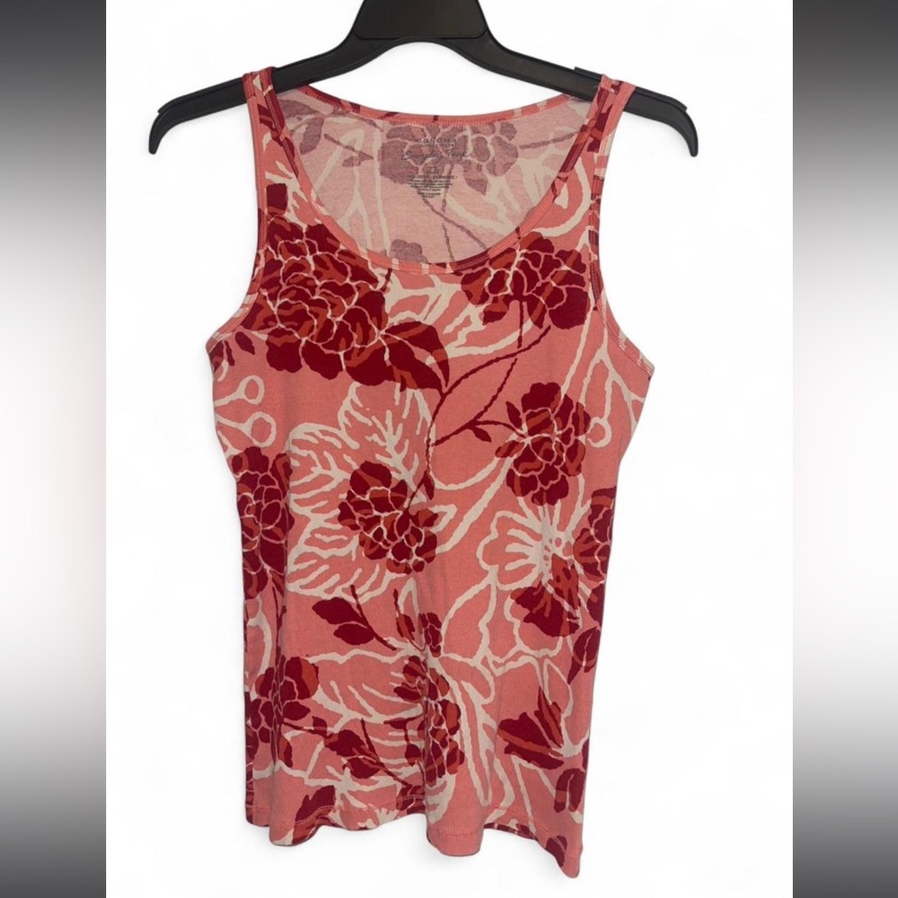 Floral Tank Top - Pink and Red XL